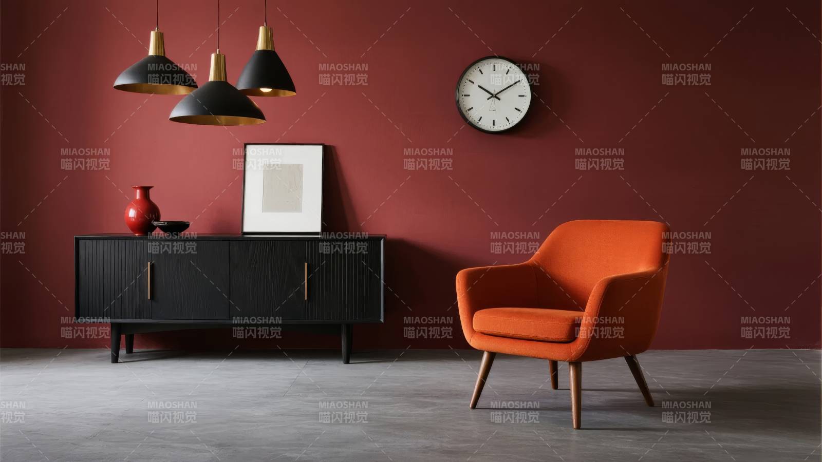 现代简约客厅一角图片