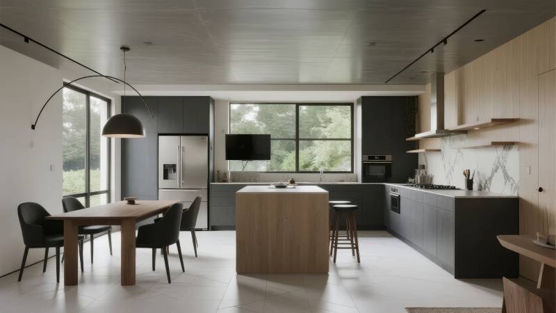 现代简约厨房设计图片