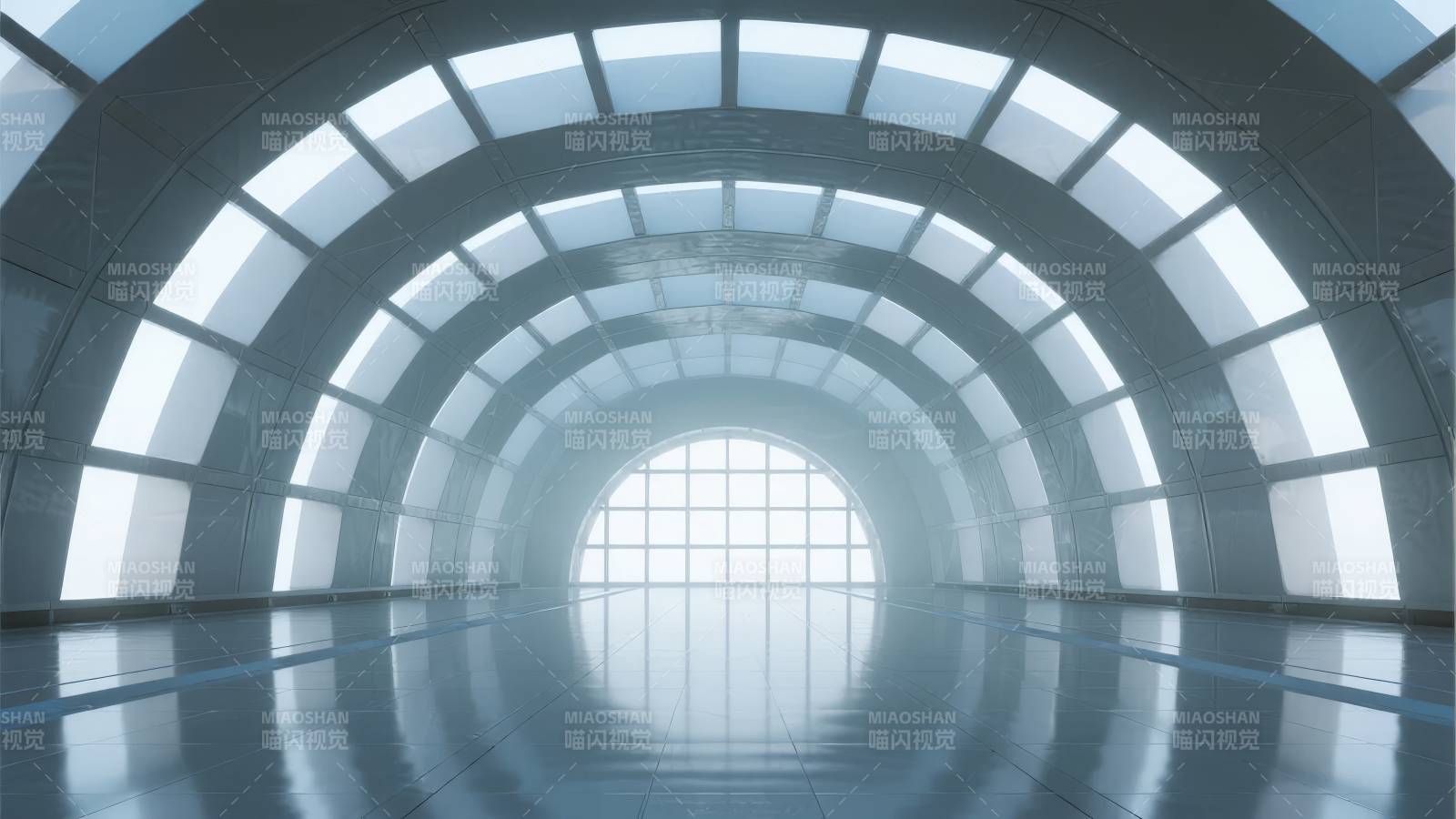 未来隧道光影图片