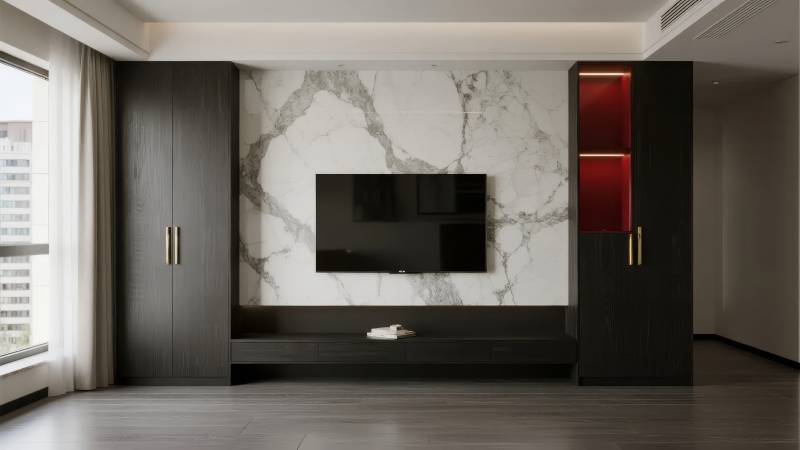 现代客厅电视墙设计图片