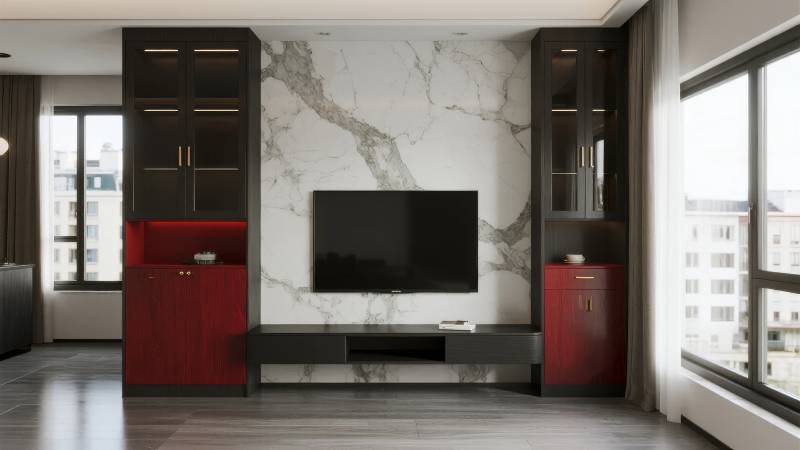 现代客厅电视墙设计图片