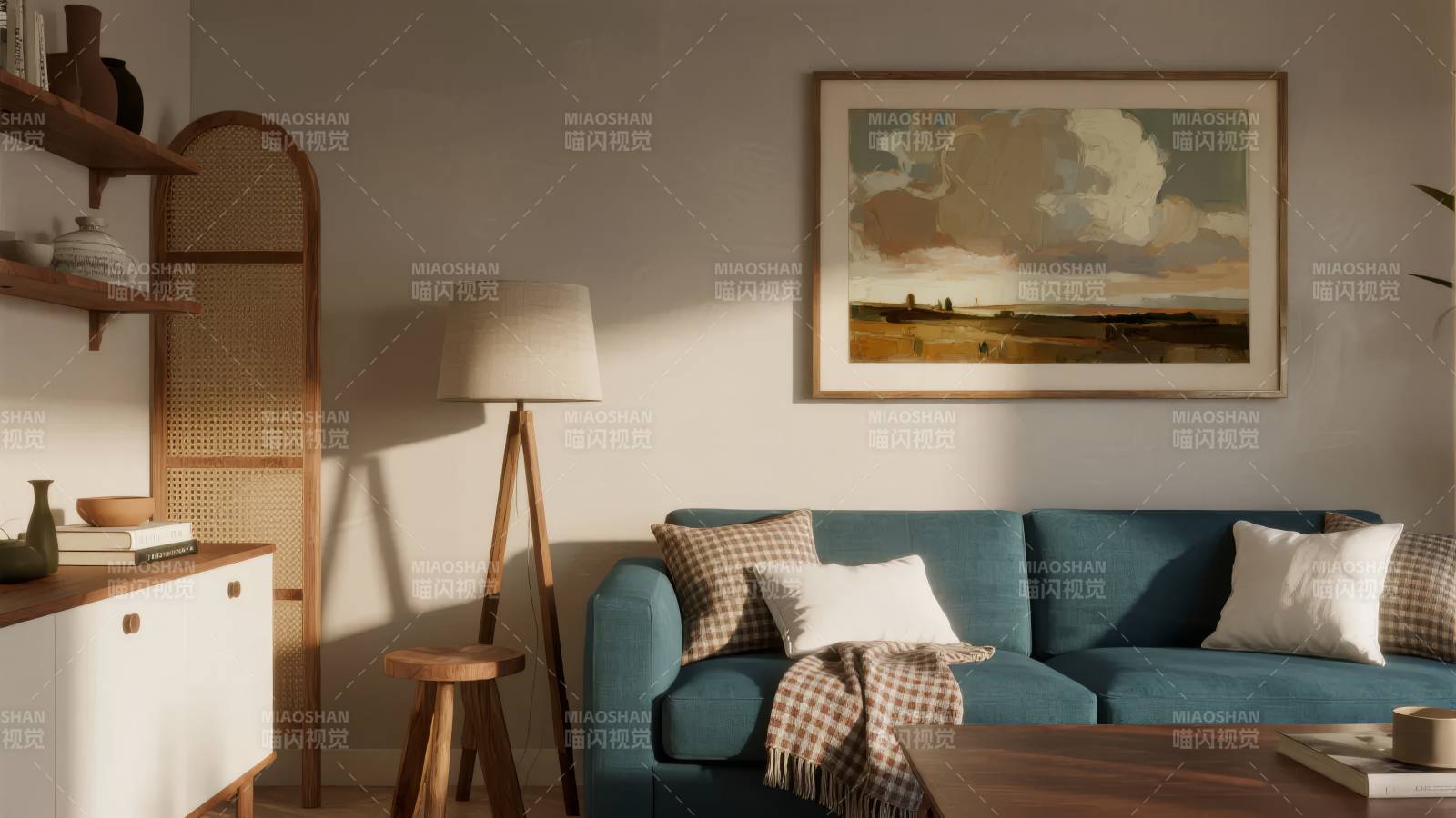 温馨客厅一角图片