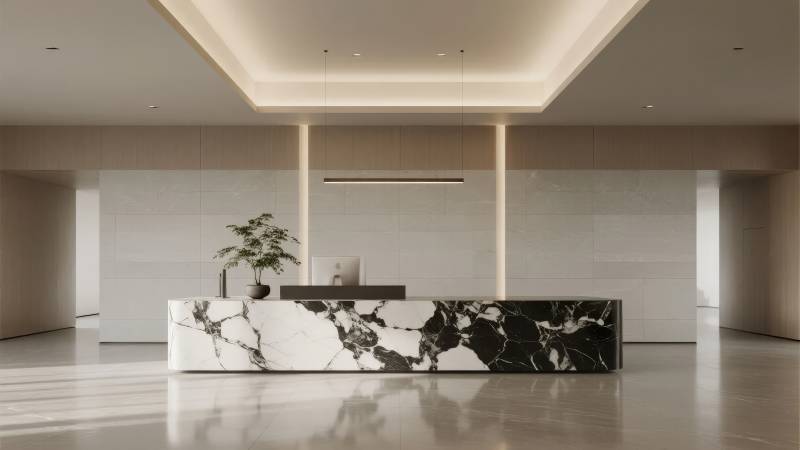 现代简约接待区图片