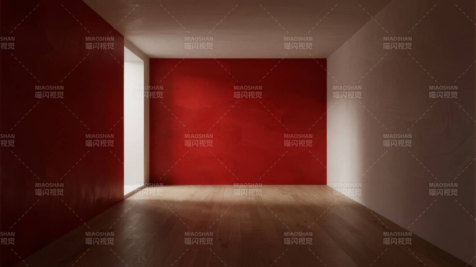 红墙光影空间图片