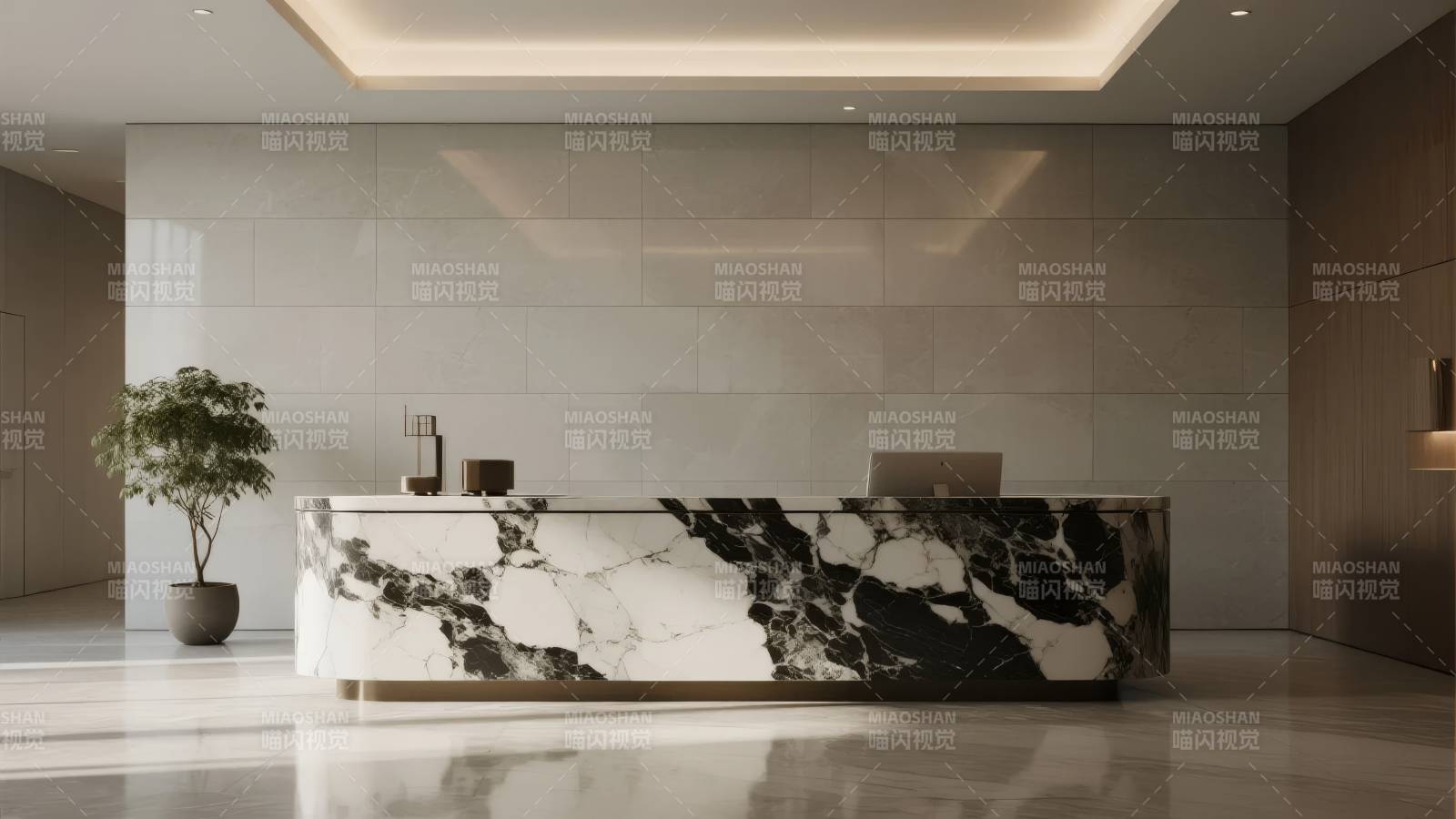 现代大理石前台图片