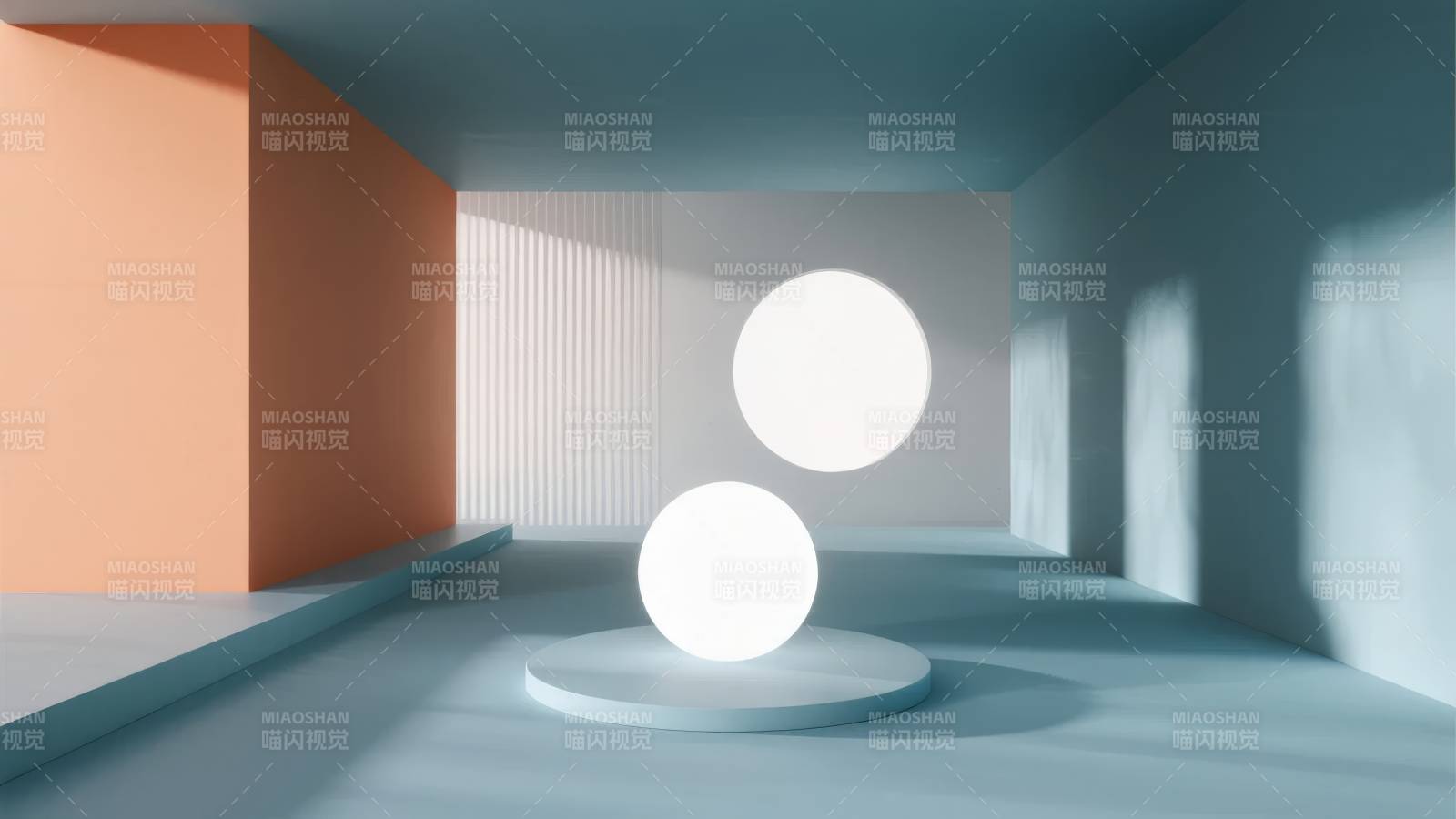 光影几何空间图片