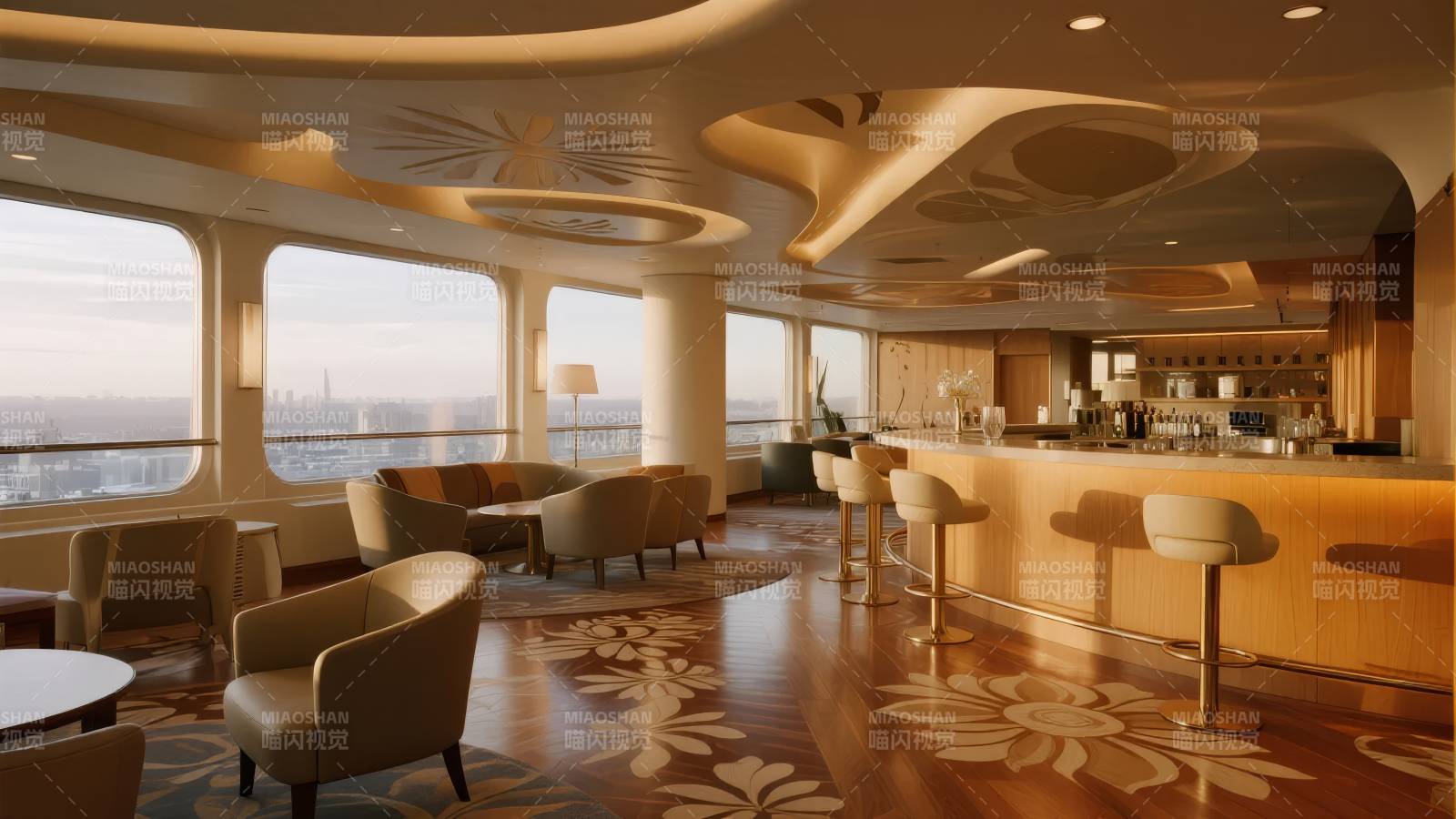 豪华游艇休息室图片