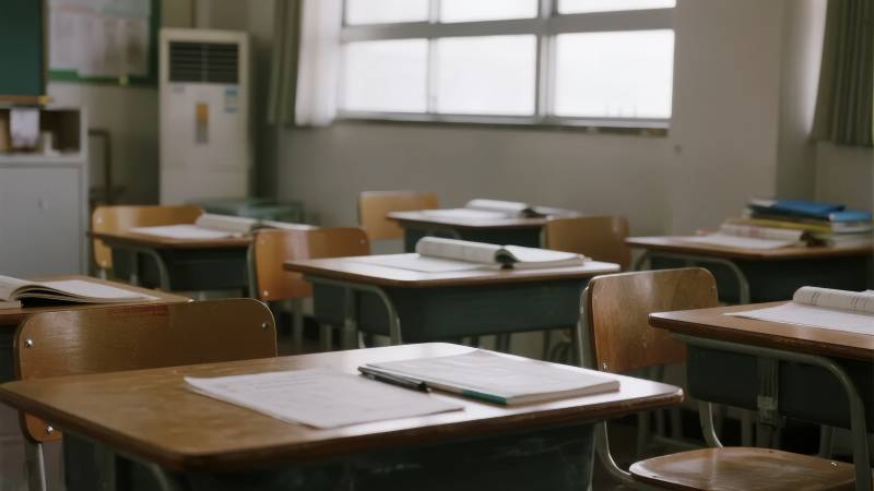 空教室静谧时光图片