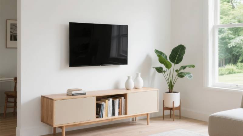 简约客厅电视墙图片