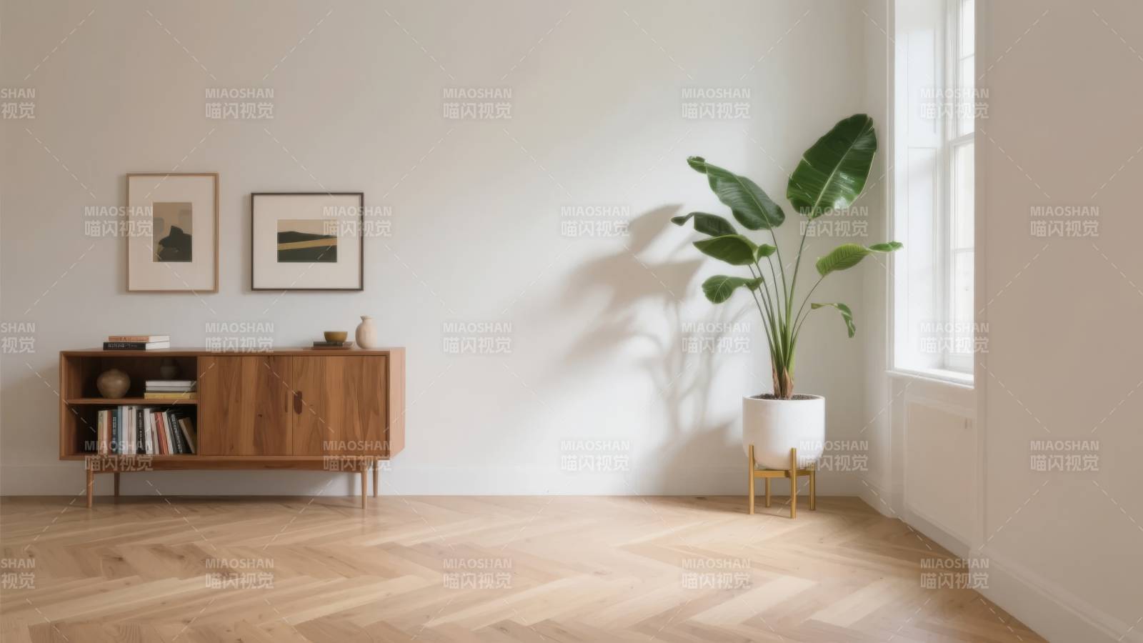 简约家居绿植角落图片