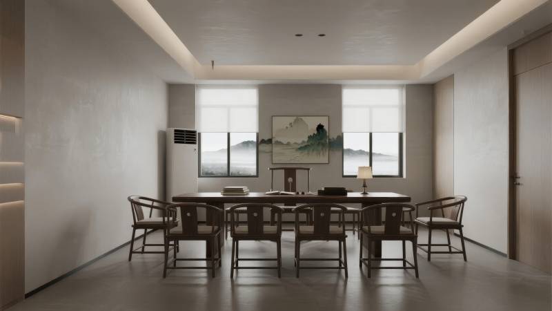 现代简约会议室图片