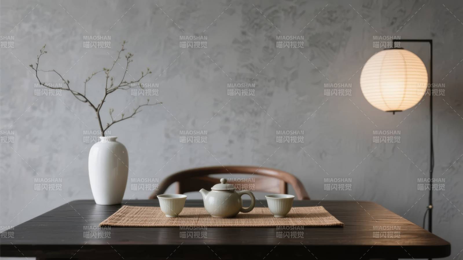 静谧茶室一角图片