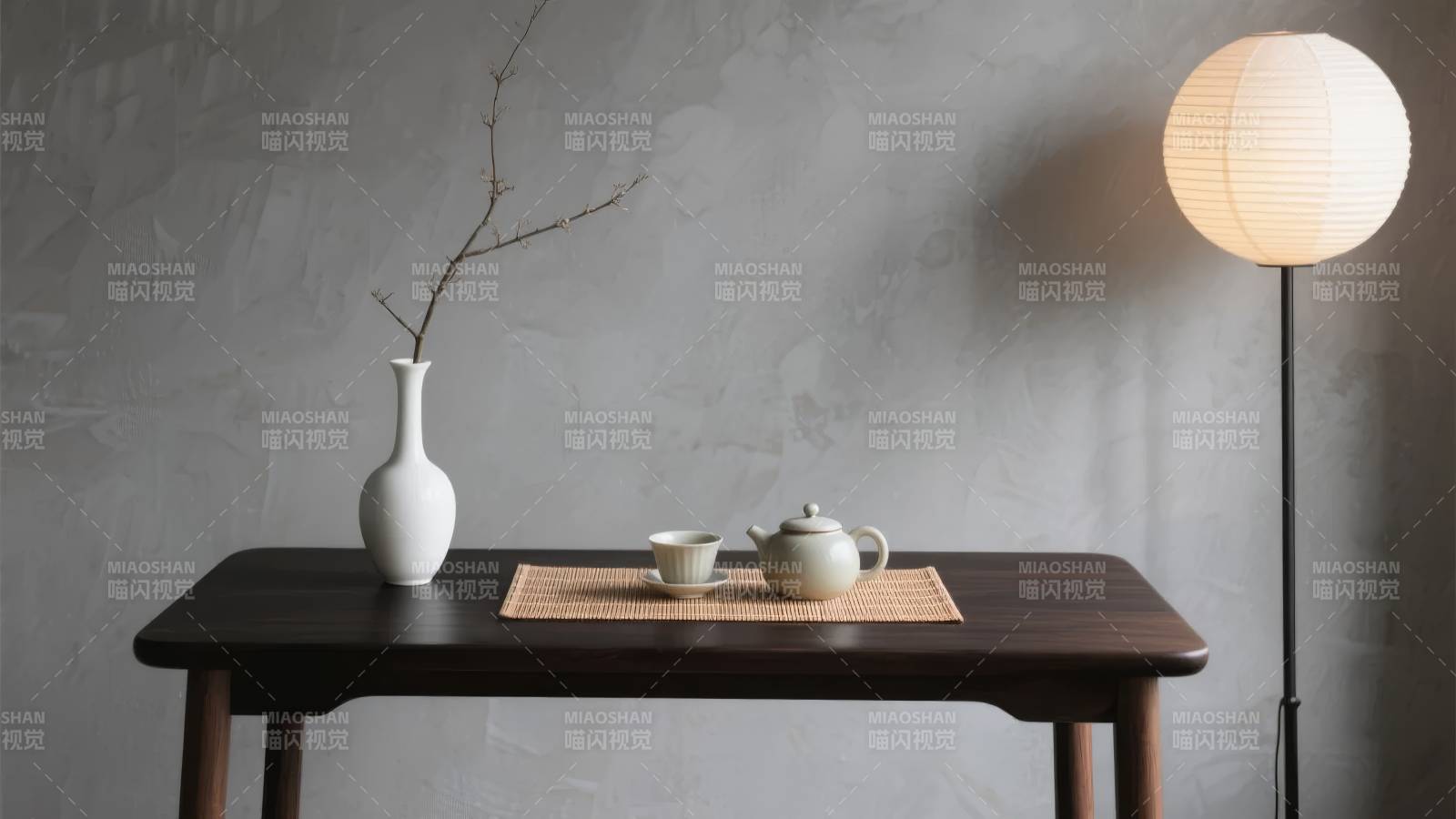 简约茶桌静物图图片