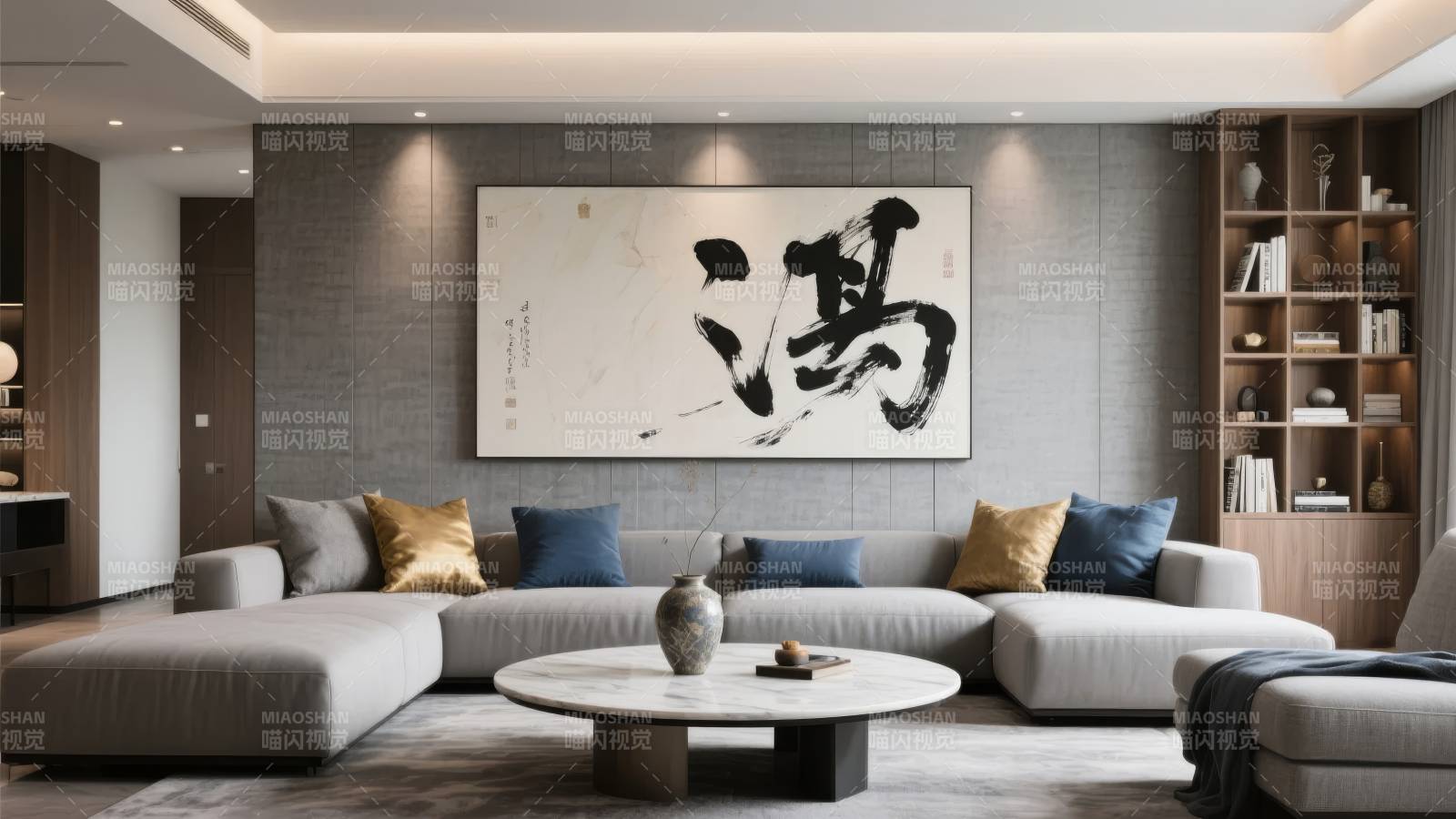 现代中式客厅设计图片