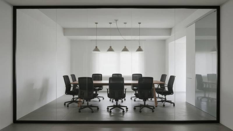 现代简约会议室图片