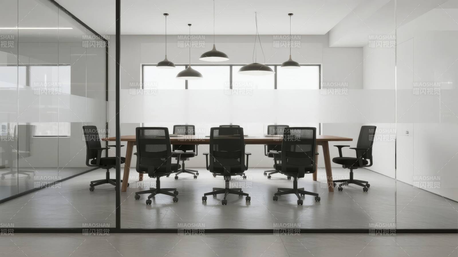 现代简约会议室图片