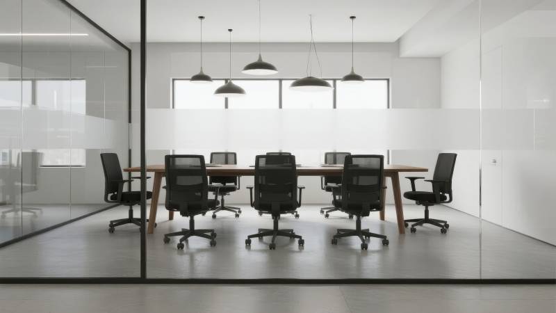 现代简约会议室图片