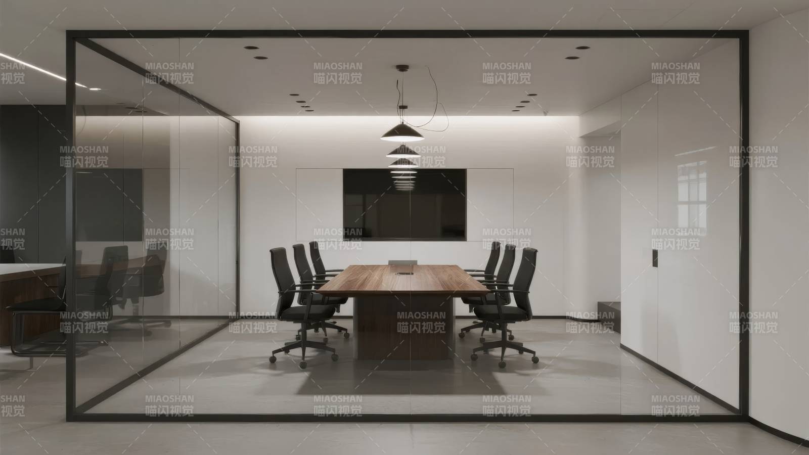 现代简约会议室图片