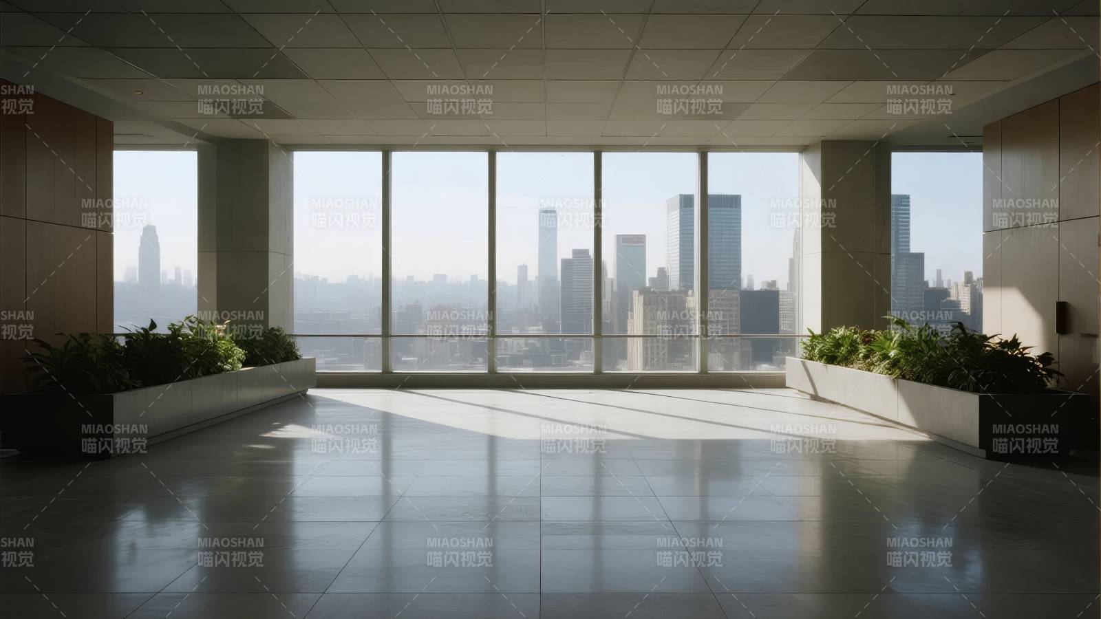 城市天际线窗景图片