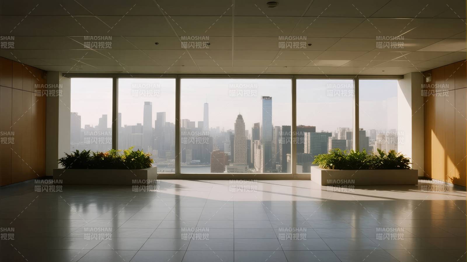 城市天际线窗景图片