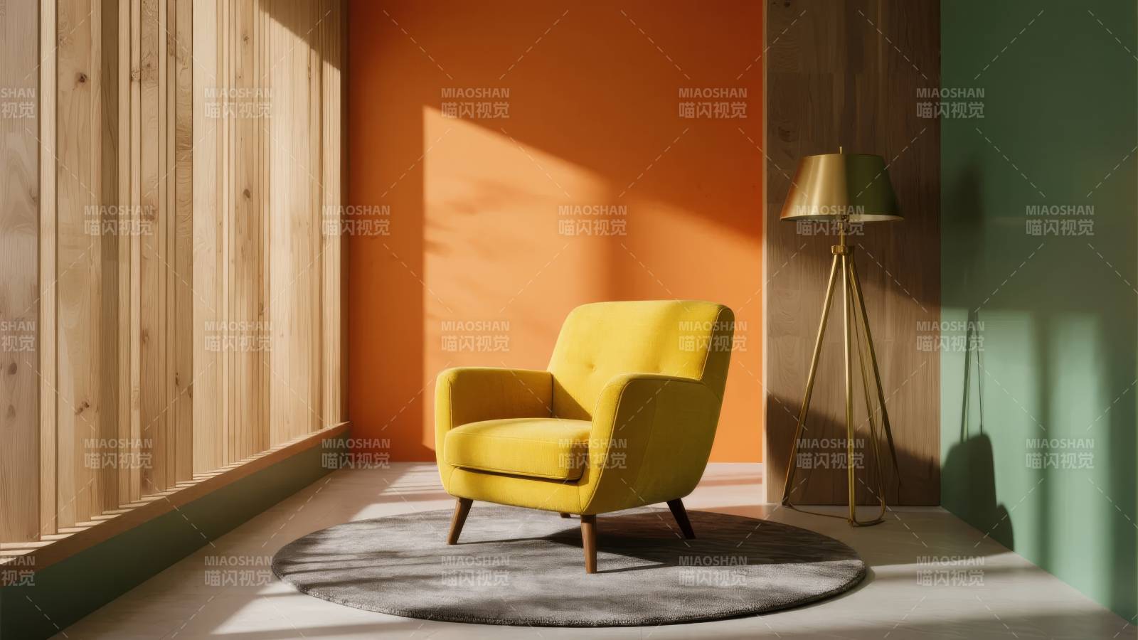 现代简约客厅一角图片