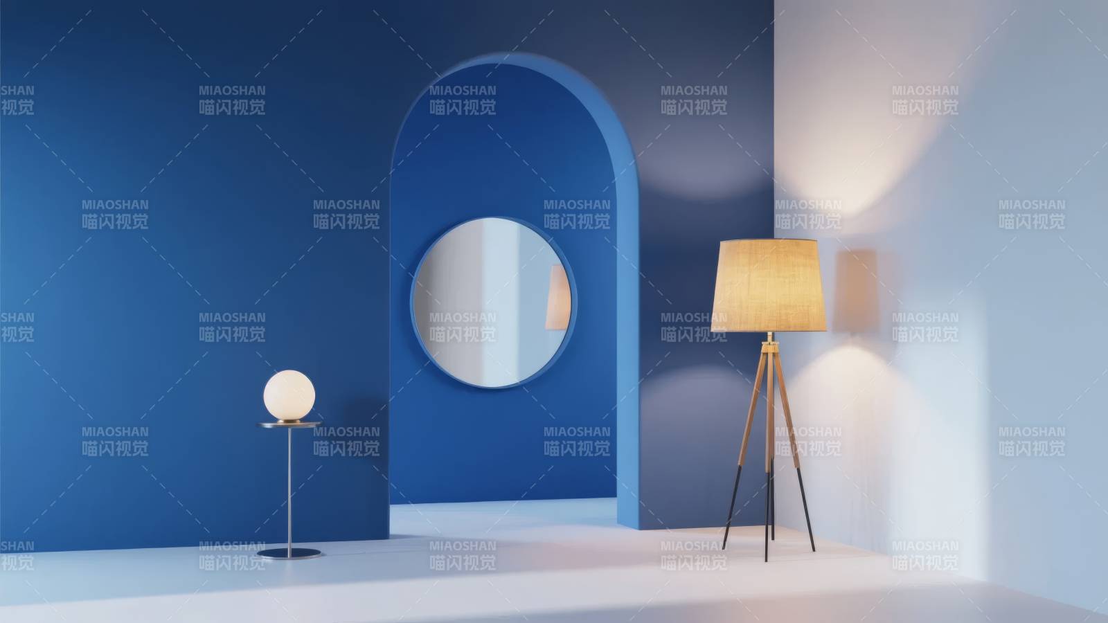 蓝调空间静谧之美图片