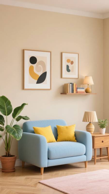 温馨北欧风客厅图片