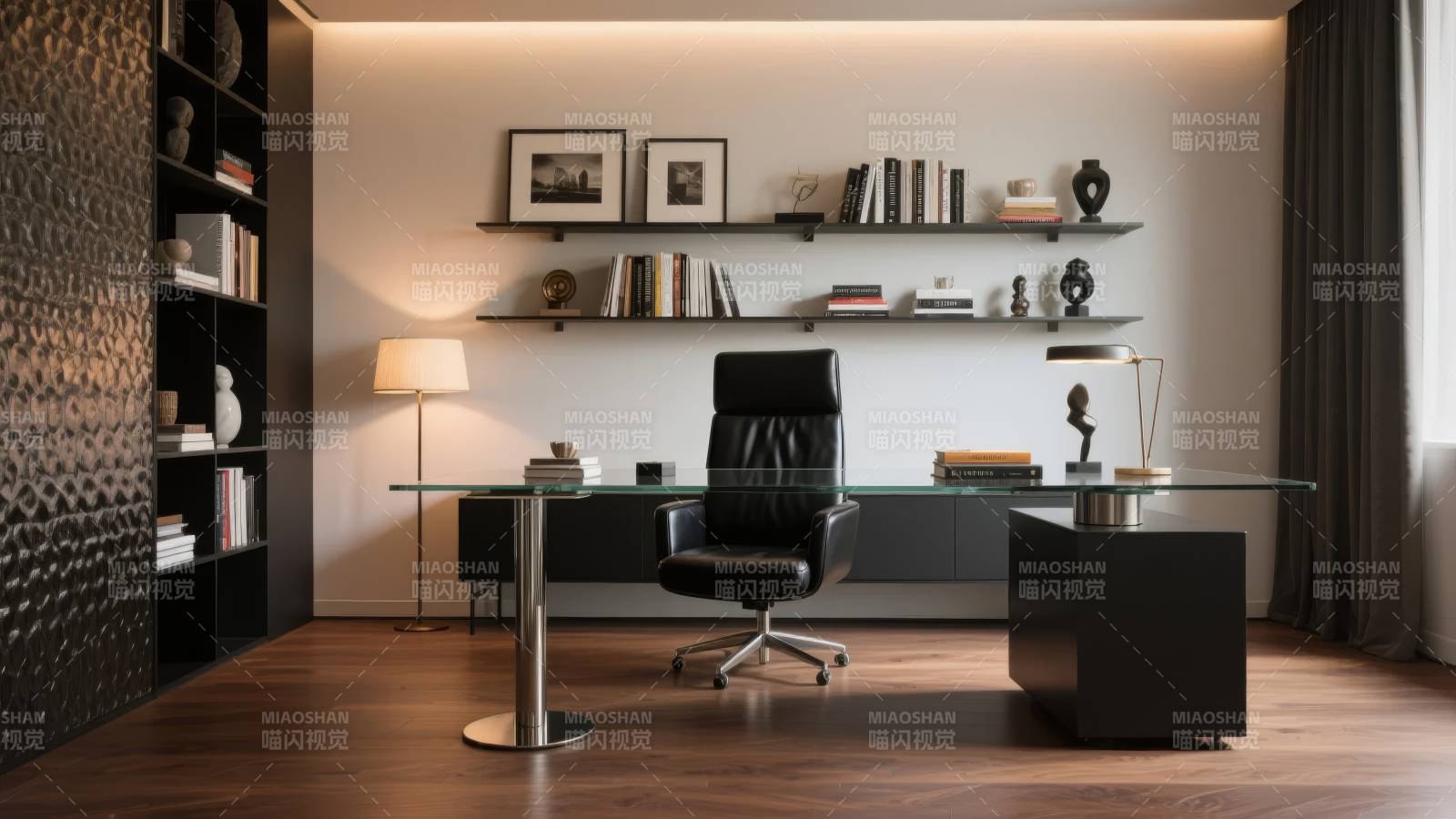 现代简约书房设计图片