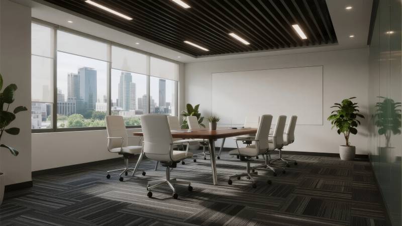 现代会议室全景图片