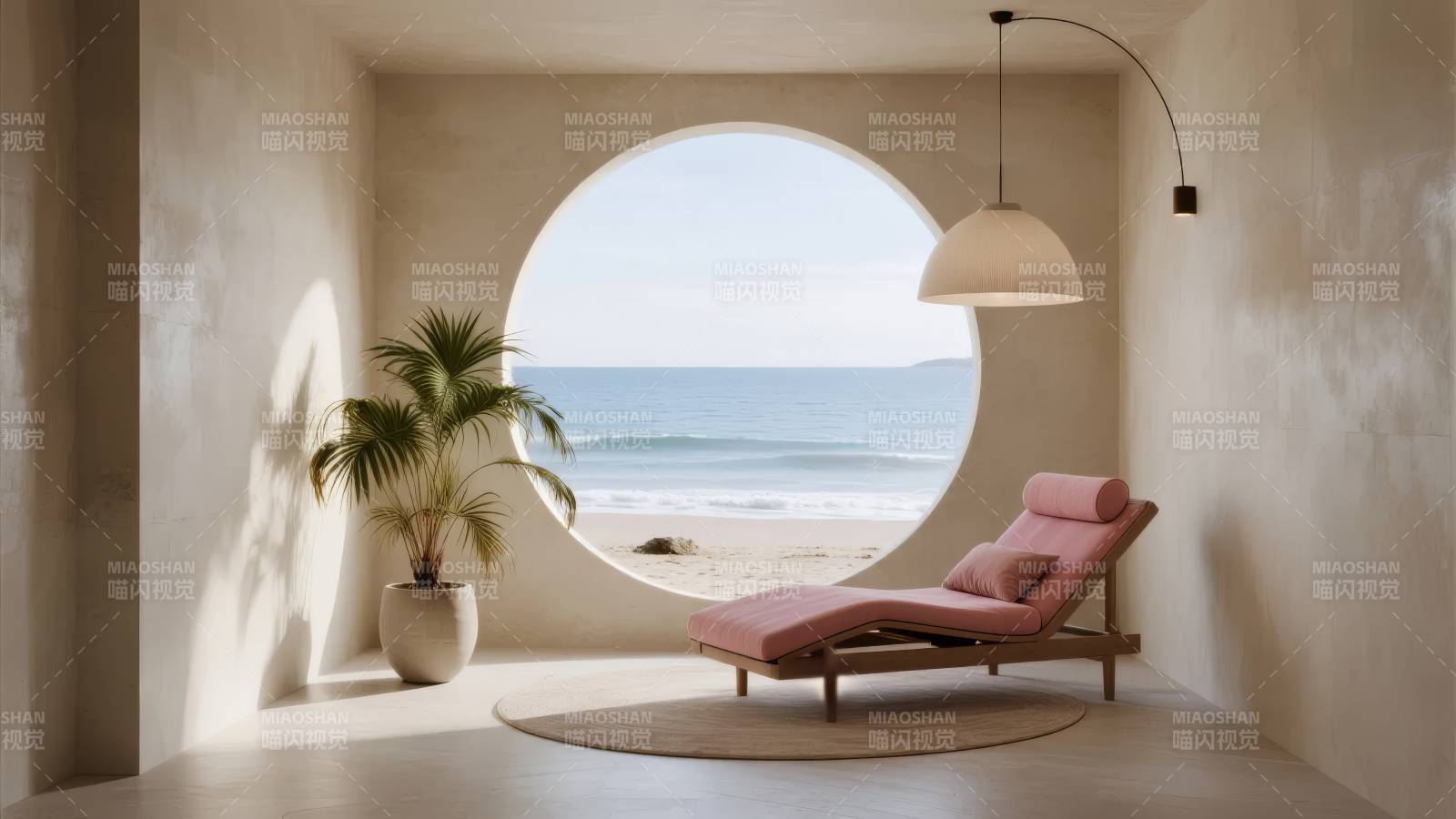 海边静谧休憩室图片