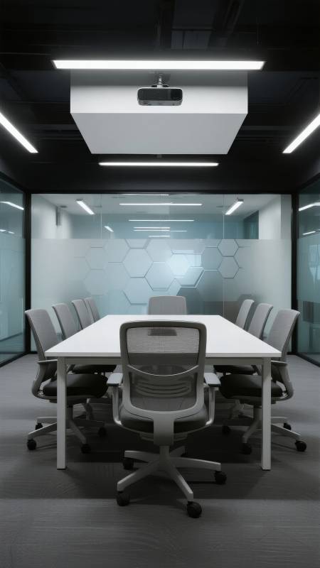 现代简约会议室图片