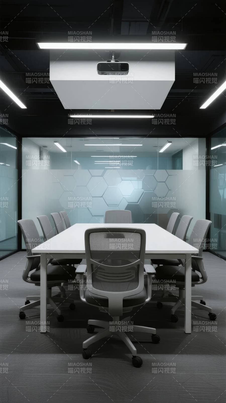 现代简约会议室图片