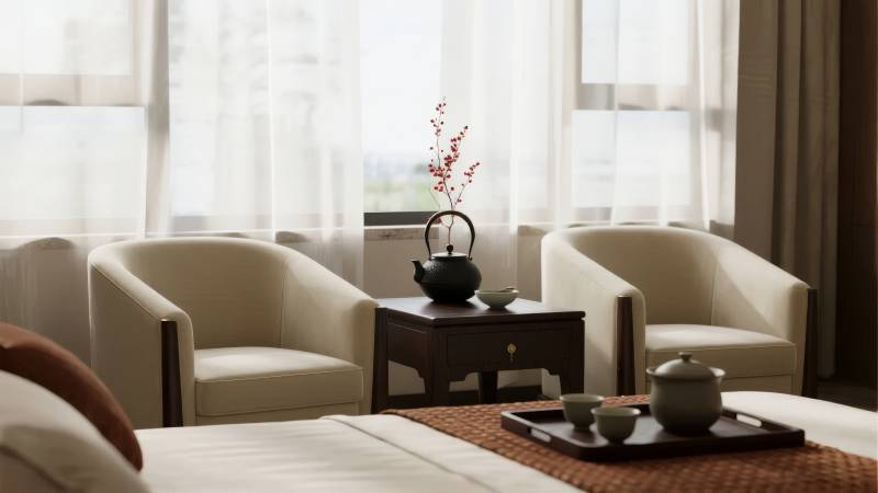 雅致茶室一角图片