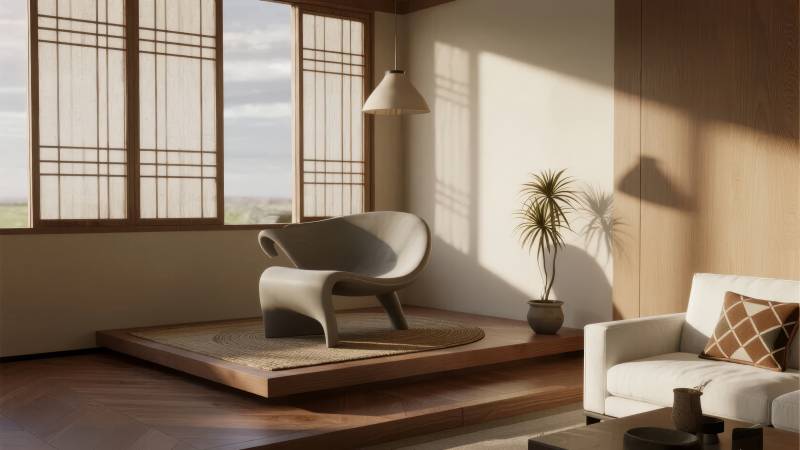 日式简约客厅图片