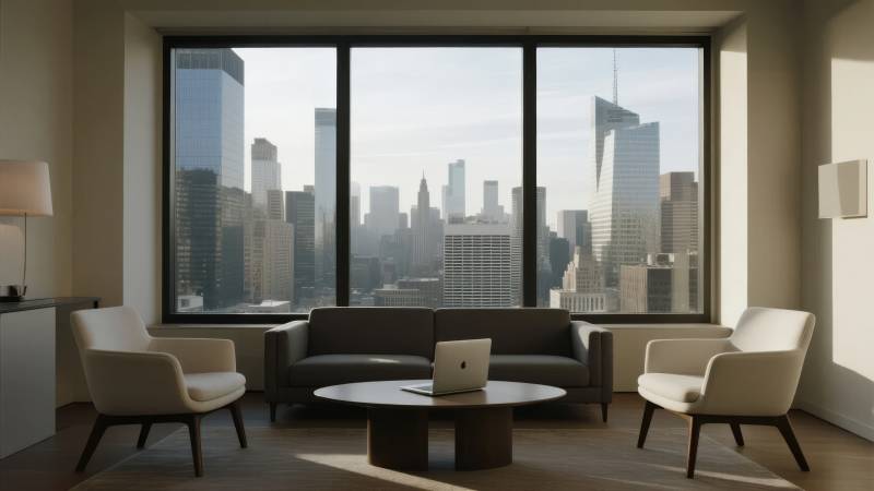 都市客厅观景图图片