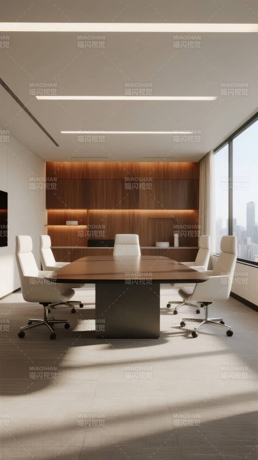 现代简约会议室图片