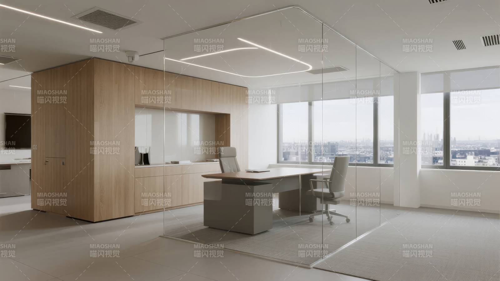 现代简约办公室图片