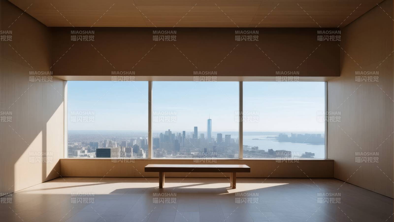 窗前城市风光图片