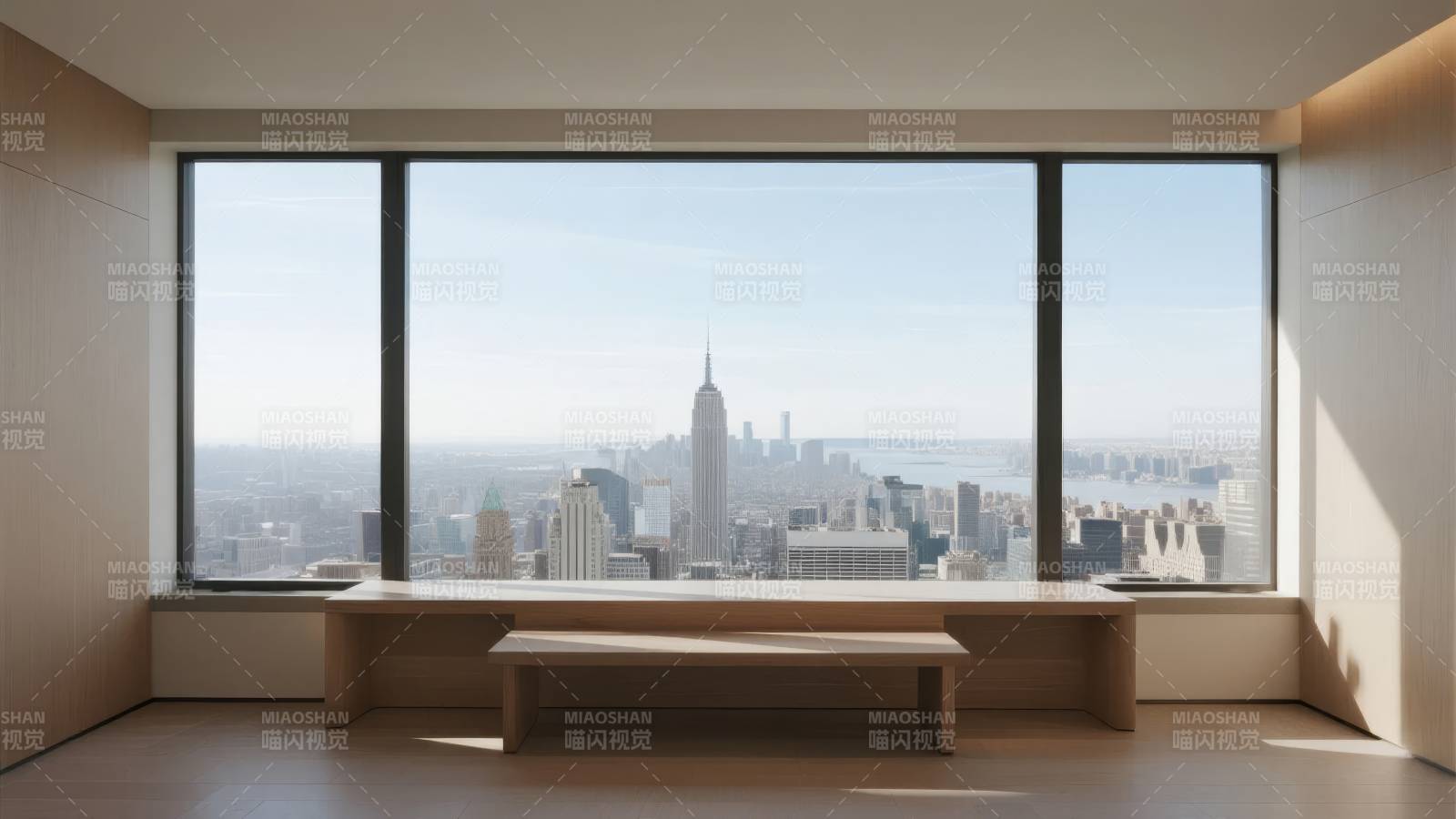 城市天际线窗景图片