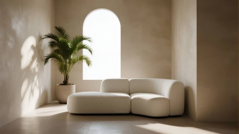 极简客厅光影之美图片