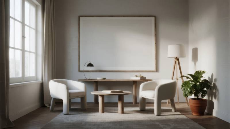 简约客厅一角图片