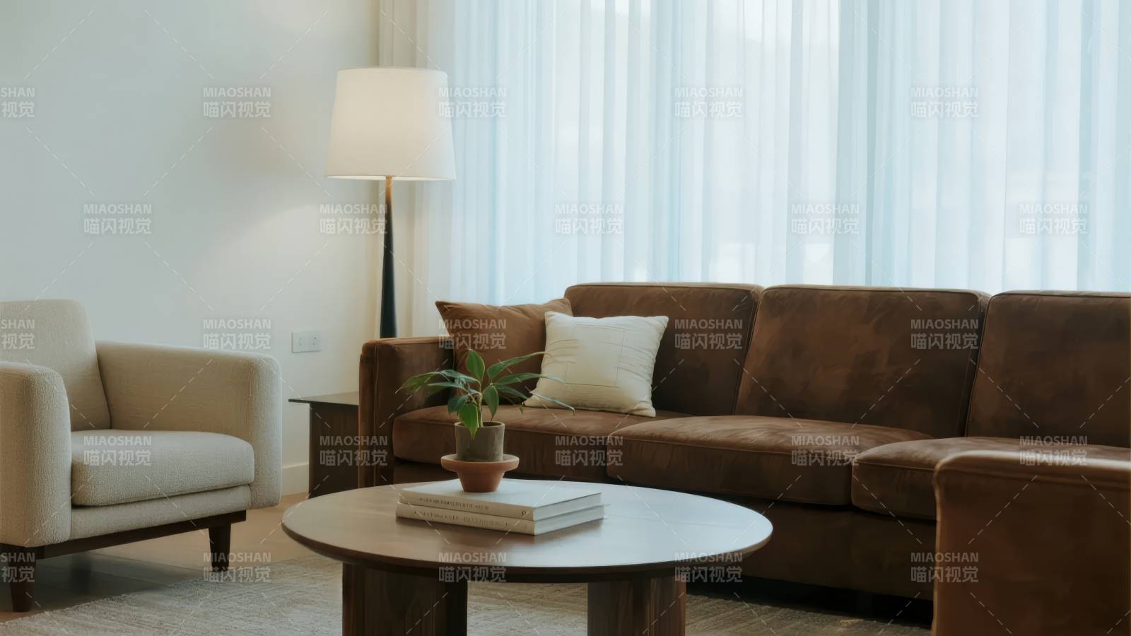 现代客厅温馨一角图片