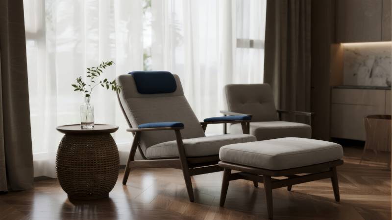 现代简约客厅一角图片