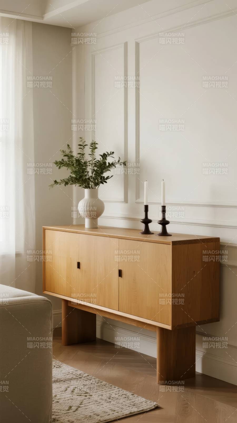 简约木柜装饰角图片