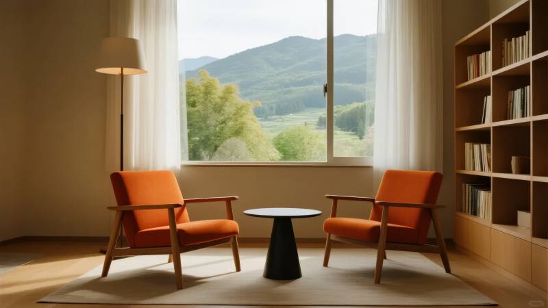 窗边阅读角图片