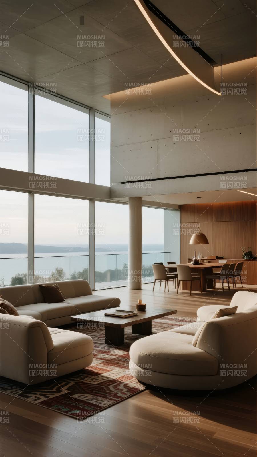 现代简约客厅观景图片