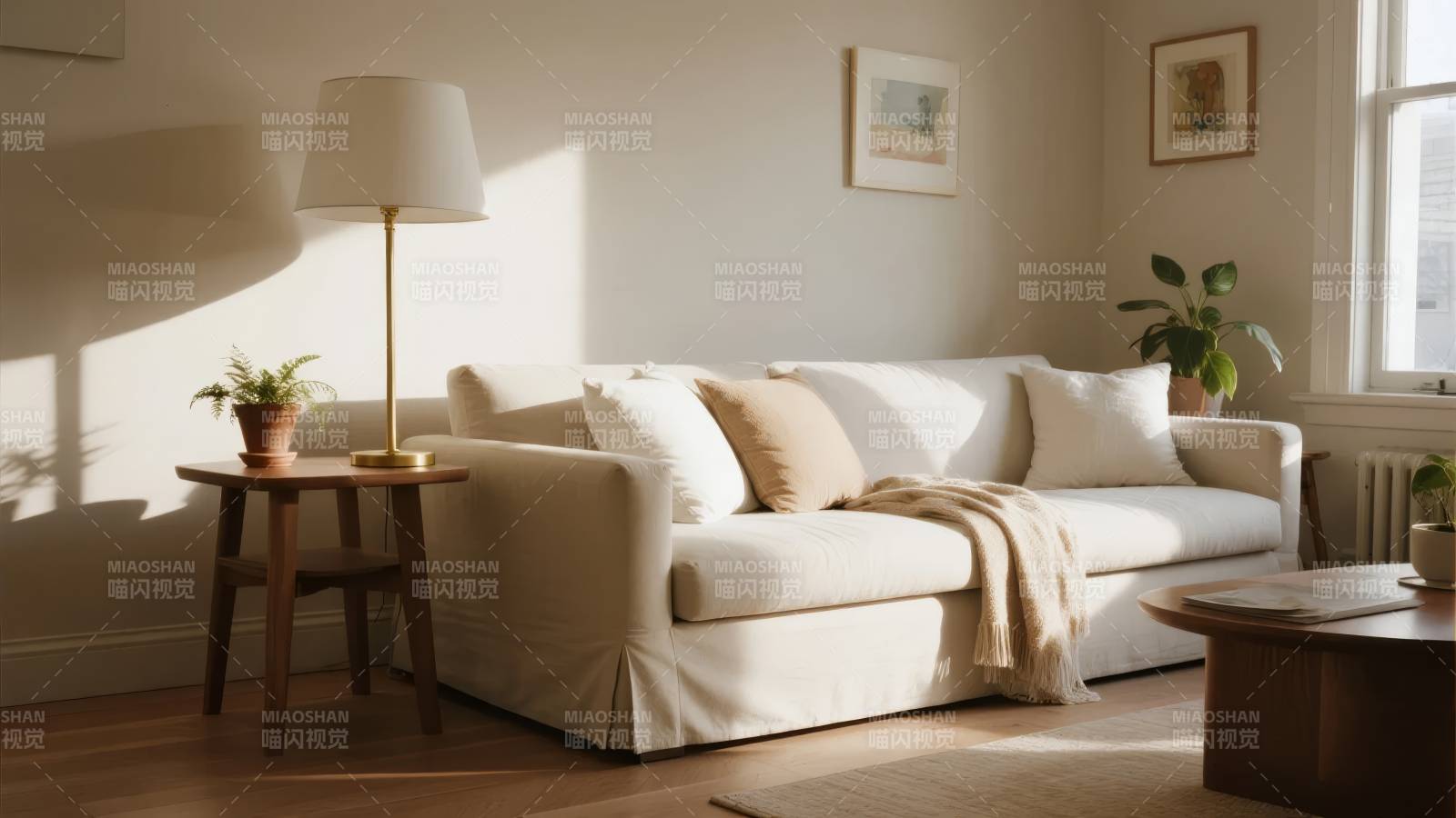 温馨客厅一角图片