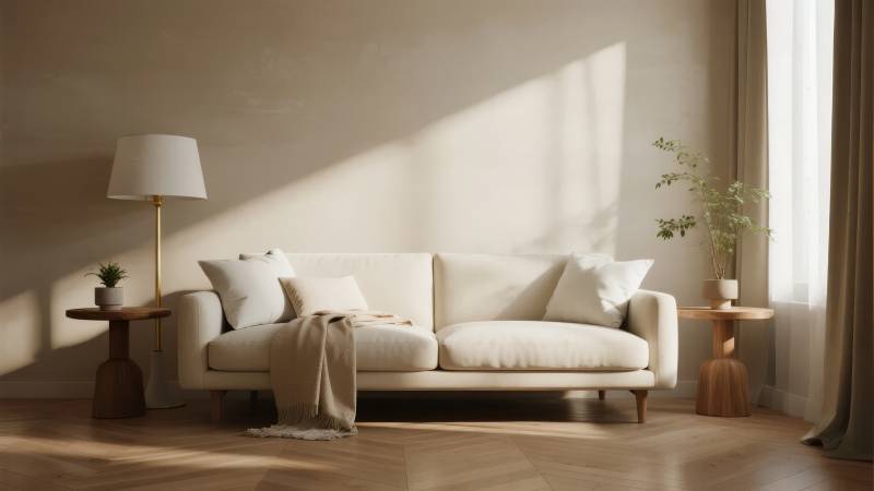 温馨客厅一角图片