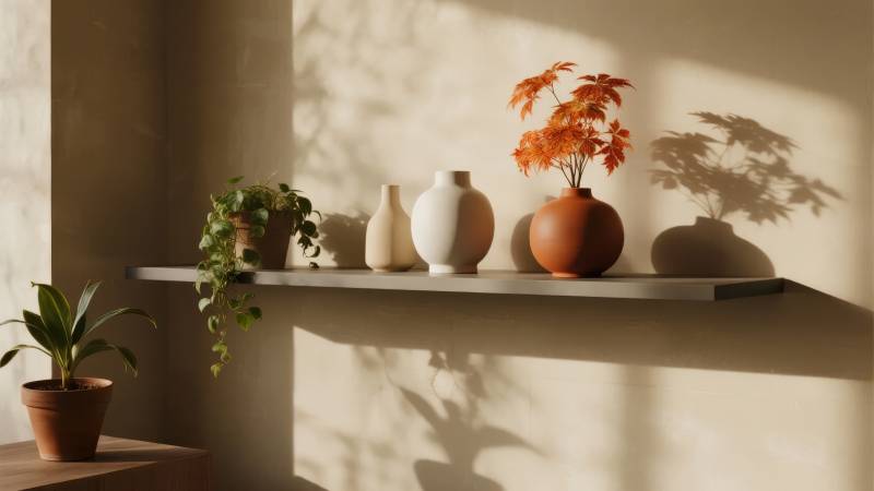 光影中的静谧绿意图片