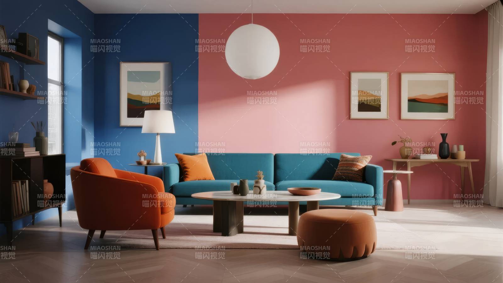 色彩斑斓的客厅图片